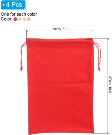 Ski Goggle Bag Set - Microfiber Snow Goggles Case - Storage Sleeve Drawstring Pouch (Pink/Red/Yellow/Green) - Buy Online on SooperMarket.com