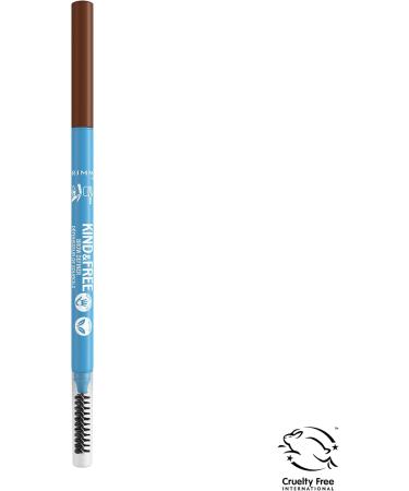 Rimmel London - Kind & Free Brow Definer Dual Ended Ultra Fine Tip and Spoolie NO mineral oils Vegan Formula - Warm Brown - 3 - Buy Online on SooperMarket.com
