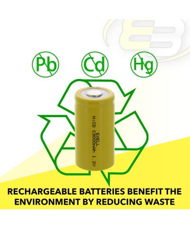 Buy 2x Exell C Size 1.2V 3000mAh NiCD Rechargeable Batteries - Ideal for Meters Radios Hybrid Cars & High Power Devices | International Shipping Available - Buy Online on SooperMarket.com