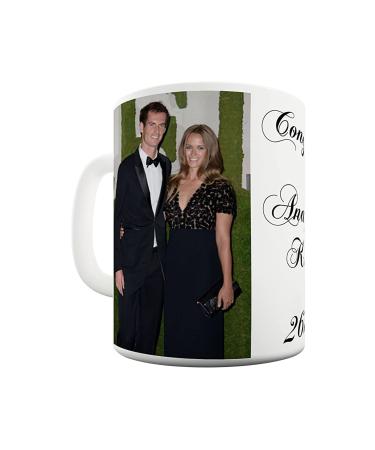 Berry Prints 11 OZ Congratulations Andy Murray Kim Sears Coffee Mugs for Tea Hot Chocolate - Ceramic Cups for Valentine Birthday Gift Home and Office
