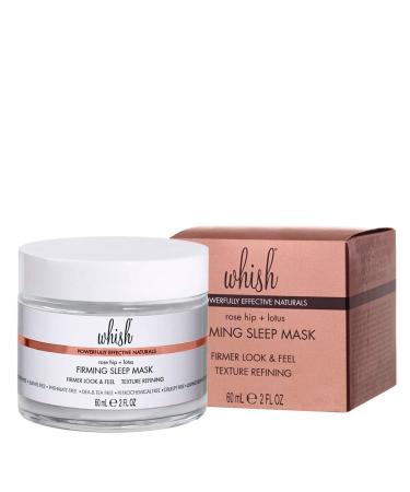 Whish Rose Hip & Lotus Firming Night Mask - Plumping & Moisturizing Overnight Mask with Rosehip Oil - Sleeping Mask for Nighttime Skincare - For All Skin Types - Paraben & Sulfate Free - 2 Fl oz