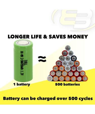 Buy 3x Exell 2/3AA NiMH 700mAh 1.2V Rechargeable Batteries - Perfect for Capacitors Shearing Devices Miner Lamps & Helmet Lights - International Shipping Available - Buy Online on SooperMarket.com