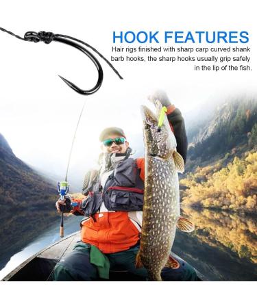 Hekobag Carp Hair Rig Braided Line Wire - 8340 Carp Rig Bait Hook & Swivel Hook Accessories for Fishing - Durable Carbon Steel - Buy Online on SooperMarket.com