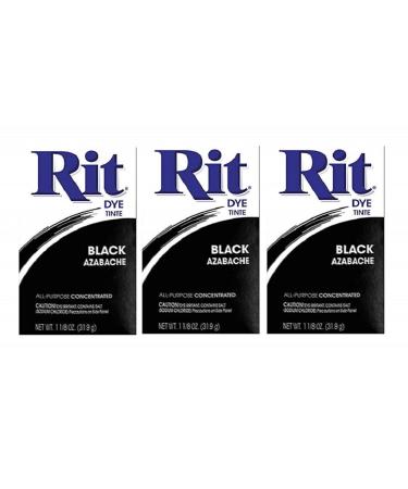 Rit Dye Powder Dye, 1-1/8 oz, Black, 3-Pack