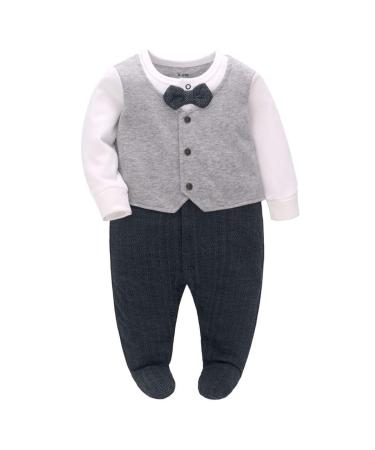 famuka Baby Boy Suit Baptism Wedding Party Baby Clothes Grey 6-9 Months