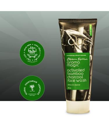Aroma Magic Activated Charcoal Face Wash - Gently Removes Oil Tightens Pores & Exfoliates for Smooth Radiant Skin | 100ml - Buy Online on SooperMarket.com