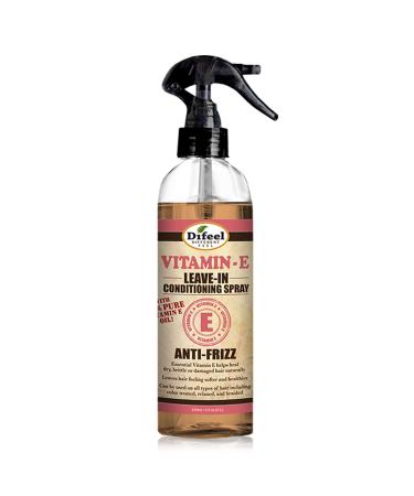 Difeel Anti-Frizz Leave in Conditioning Spray with 100% Pure Vitamin E Oil 6 ounce