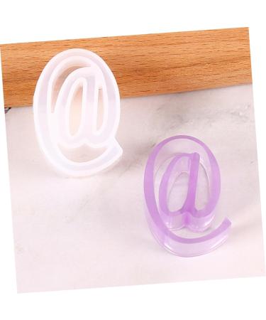 STOBOK 4pcs Silicone Mold Epoxy Resin Silicone Resin Molds Silicone Gummy Molds Diy Sign Mold Crystal White 4.8X4.2CM - Buy Online on SooperMarket.com