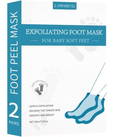Foot Mask - 4 Pairs Peeling & Moisturizing Socks for Dry Cracked Feet | Spa Treatment for Men & Women | Gentle Corn Removal - Buy Online on SooperMarket.com