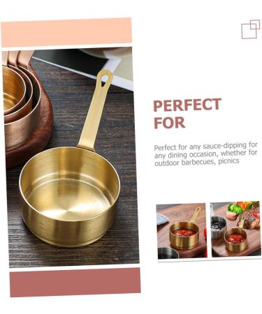 Alipis Stainless Steel Sauce Cup Pinch Prep Bowls Pinch Bowls Seasoning Dishes Portion Cup Chip and Dip Bowl Seasoning Dipping Bowls Sauce Bowl Small Sauce Cups Container Household medium Gold - Buy Online on SooperMarket.com