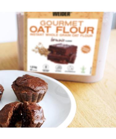 Weider Gourmet Oat Flour. Brownie Flavor (1.9 kg). Whole Grain Source of Proteins Low Sugar Content. BROWNIE 1.9 KG - Buy Online on SooperMarket.com