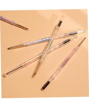 Gogogmee 5pcs Brow Pencils with Brush Brown Eyebrow Pencil Hair Double Bun Eyebrow Makeup Pencils Plastic - Buy Online on SooperMarket.com