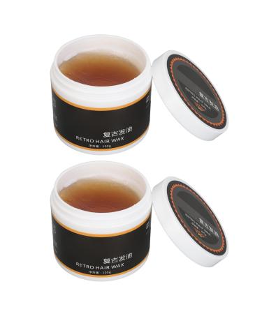 2 Pack Retro Hair Wax Strong Hold Matte Finish Hair Styling Wax with Plant Extracts for Men Women