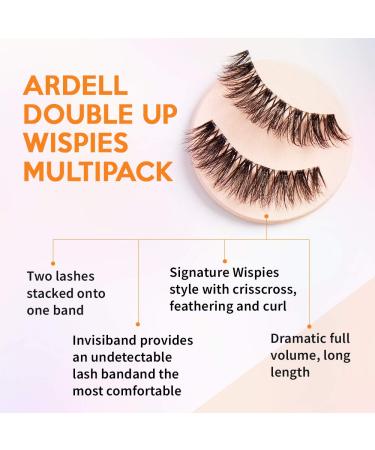 Ardell Double Up Wispies 4 Pairs - Pack of 1 | Long Lasting and Dramatic False Eyelashes - Buy Online on SooperMarket.com