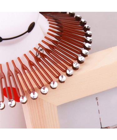 6PCS Women's Fashion Stretch Flexible Hair Combs Headband Set - Flexible Comb Teeth Hair Clips Hoop - Buy Online on SooperMarket.com