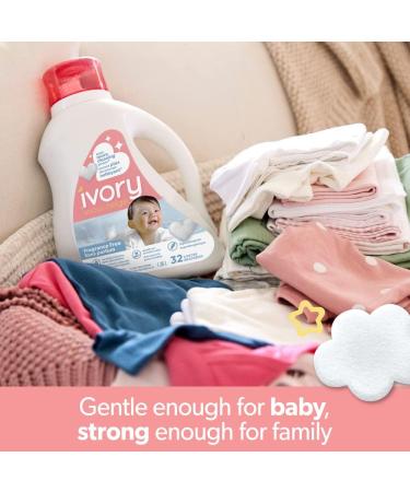 Ivory Snow Baby Laundry Detergent Liquid Fragrance Free Hypoallergenic Detergent 1.36 L 32 Loads 1.36 l (Pack of 1) - Buy Online on SooperMarket.com