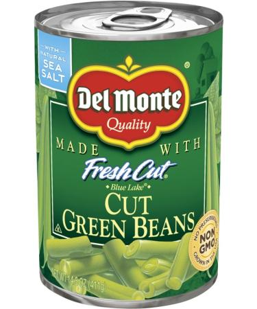 Del Monte Fresh Cut Green Beans, 14 oz Can (Pack of 12)