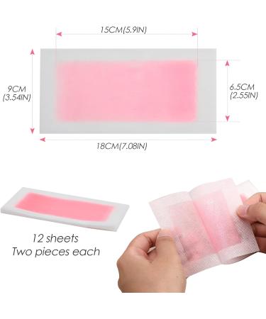 24pcs Wax Strips - Face, Eyebrow, Arms, Legs, Underarm Hair Removal for Women - Cold Facial Waxing Strips - Bikini Ready - Double Sided - Home & Travel Friendly - Buy Online on SooperMarket.com
