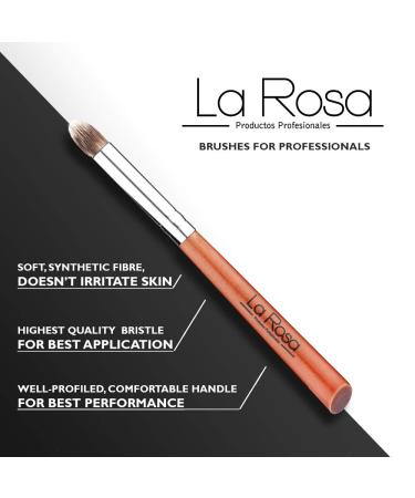 LA ROSA Professional Round Eyeshadow Brush | Small Eye Makeup Brush for Blending - Versatile Wooden Applicator for Wet & Dry Products - Buy Online on SooperMarket.com