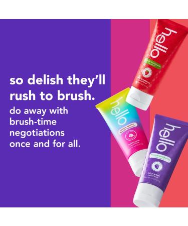 Hello Variety Unicorn Strawberry Grape Kids Toothpaste - Fluoride, Anticavity, Vegan, SLS & Gluten Free - 4.2 oz (Pack of 3) - Ages 2 - Buy Online on SooperMarket.com