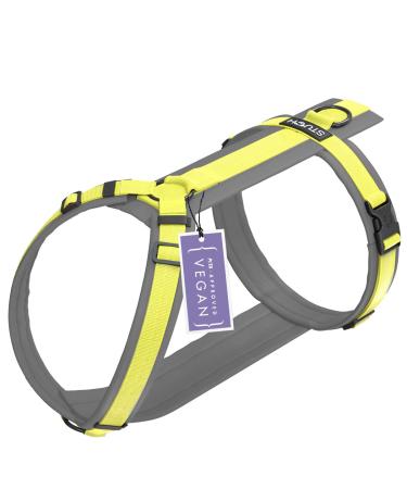 STUCH dog harness - adjustable nylon harness - padded - for small medium and large dogs (Lime L) Lime L