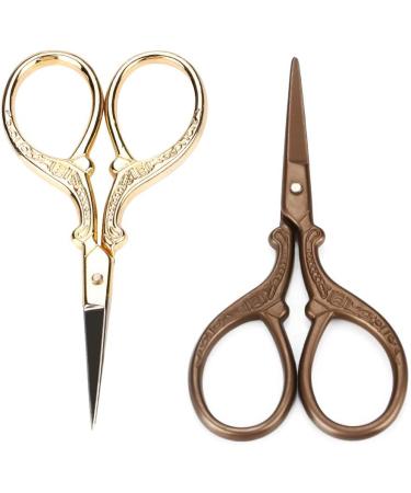 Vintage Crane Scissors Stainless Eyebrow Trim Scissors Beauty Scissors Steel Embroidery Beauty Makeup Scissors for Eyebrows Trim Mustache Beard Trimming Kit Personal Care Removal - Buy Online on SooperMarket.com