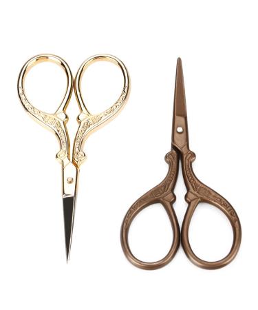Vintage Crane Scissors Stainless Eyebrow Trim Scissors Beauty Scissors Steel Embroidery Beauty Makeup Scissors for Eyebrows Trim Mustache Beard Trimming Kit Personal Care Removal