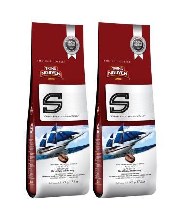 CNMART Trung Nguyen S Blend - Rich and Aromatic Flavour Vietnamese Ground Coffee 500g (Pack of 2)