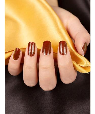 Kalolary 20PCS Dark Red Gel Nail Polish Strips - Self-Adhesive Wraps with File and Stick | UV/LED Lamp Required - Buy Online on SooperMarket.com