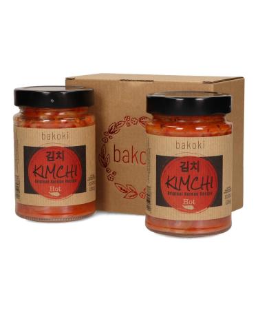 Bakoki Premium KIMCHI Hot Original Korean Recipe (2 x 300g) 300 g (pack of 2)