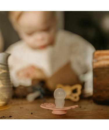 Frigg Lucky Silicone Pacifier 2 Pack | BPA-Free | Made in Denmark | Size 2 (6-18 Months) | Pretty in Peach/Primrose - Buy Online on SooperMarket.com