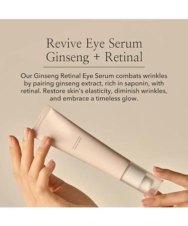 Revive Eye Serum: Ginseng + Retinal Korean Eye Cream for Dark Circles and Puffy Eyes Anti Wrinkle Eye Cream Anti Aging Under Eye Cream Eye Bags Remover Eye Serum for All Skin Types - Buy Online on SooperMarket.com
