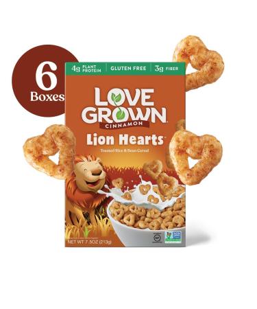 Love Grown Lion Hearts Cereal 7.5oz Box 6-Pack Cinnamon - Buy Online Now! - Buy Online on SooperMarket.com