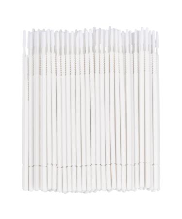 Kioiner 100 Pcs Micro Applicator Brushes Long Flocking Tips Micro Brush Disposable Micro Swabs Wands for Eyelash Extensions Mascara Makeup Oral Clean Personal Care Nail Polish