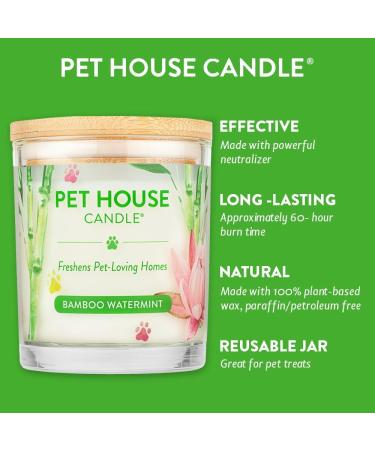 One for All Pet House Candle - Bamboo Watermint | Natural Soy Wax | 15 Scents for Animal Odor Removal - Buy Online on SooperMarket.com