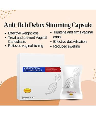 Soothe&Slim Anti-Itch Detox Slimming Capsules - Anniecare Instant Slimming & Firming, Natural & Pink, Anti-Odor, 5 Box Pack - Buy Online on SooperMarket.com