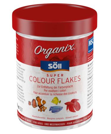 S ll Organix Super Color Flakes - main lining flakes for decorative fish rich in proteins and color pigments for natural nutrition and bright colors 130 ml (1 Pack)