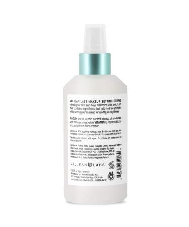 Valjean Labs Matte Makeup Setting Spray - Long-Lasting Matte Finish with Koalin & Vitamin E - Hydrating, Oil-Control Formula - Paraben & Cruelty Free - Made in USA (6 oz) - Buy Online on SooperMarket.com