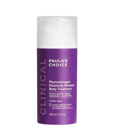 Paula's Choice CLINICAL Phytoestrogen Elasticity Renewal Body Treatment Restores Loose Thinning & Crepey-looking Skin Due to Estrogen Loss Chest & Decollete Cream Fragrance-Free 3.3 Fl Oz