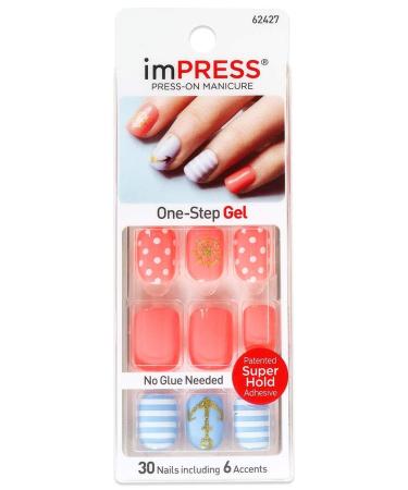 KISS imPRESS Short Nails FUNKY TOWN by Broadway Press-On Manicure Nails