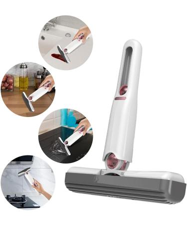 Portable Self-Squeeze Short Mop Lazy Hand Wash-Free Strong Absorbent Mop Mini Desktop Glass Cleaning Mop Mini Mop with Replaceable Mop Head White Suit - Buy Online on SooperMarket.com