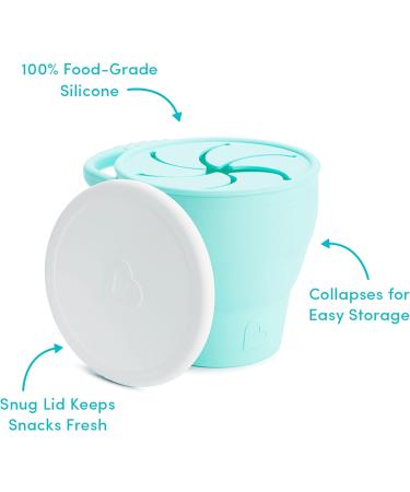 Munchkin C'est Silicone Baby Weaning Pot | Collapsible Snack Catcher & Food Storage Container - Mint - Buy Online on SooperMarket.com