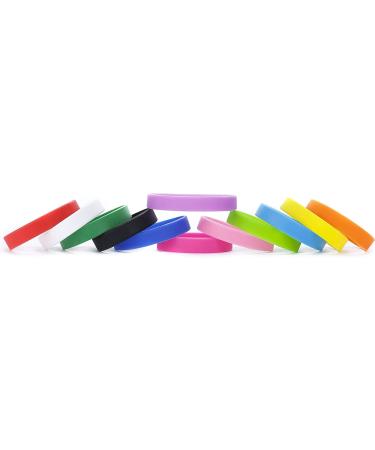 MoMolly Silicone Wristbands Rubber Bracelets - 12Pcs Mixed Colors Sports Bands for Women and Men - Customizable Charms - Assorted 12 Colors - Buy Online on SooperMarket.com
