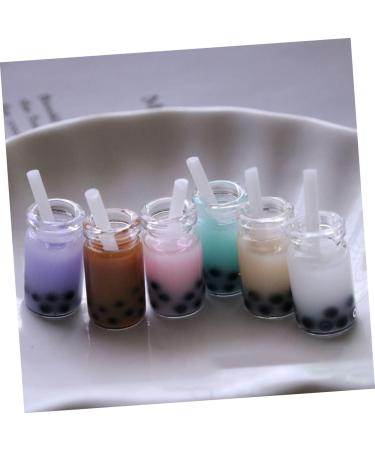 EXCEART Earrings 20pcs Three-Dimensional Pearl Milk Tea Cup Durable Simulated Milk Tea Pendant for Home Earring Earings - Buy Online on SooperMarket.com