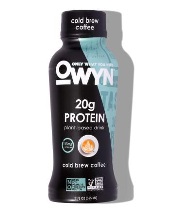 OWYN - 100% Vegan Plant-Based Protein Shakes | Cold Brew Coffee, 12 Fl Oz | Dairy-Free, Gluten-Free, Soy-Free, Tree Nut-Free, Egg-Free, Allergy-Free, Vegetarian