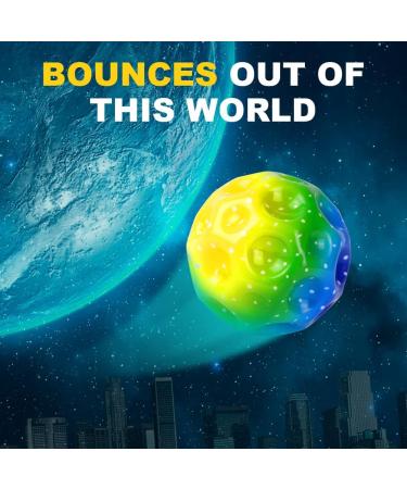 Osdue 3PCs Astro Jump Ball - Super High Bouncing Rainbow Foam Balls for Kids' Parties | Lightweight Spring Rubber Ball with Fun Noise - Buy Online on SooperMarket.com