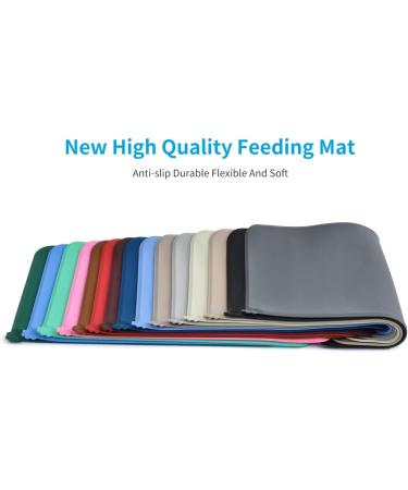 AUDWUD Silicone Waterproof Dog & Cat Feeding Mat - Anti-Slip Pet Bowl Mat 87x58 cm Beige | Durable Easy Clean Pet Accessories - Buy Online on SooperMarket.com