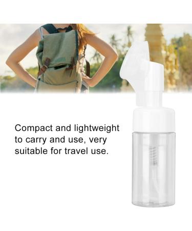 Portable Mousse Foaming Empty Bottle Refillable Travel Dispenser Container for Home Gift(100ML brush head white and transparent) - Buy Online on SooperMarket.com