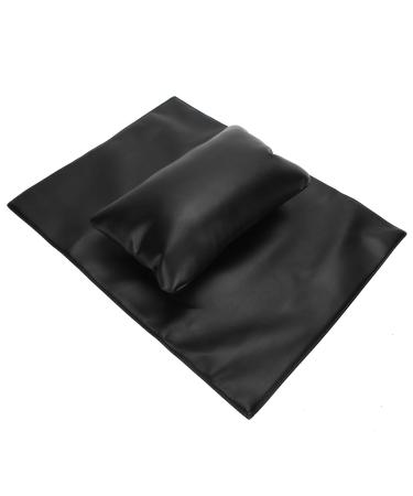 Nail Art Hand Mat Craftsmanship No Fading ZipperHidden Zipper Good Rebound Manicure Hand Holder Salon Shop for Home Black