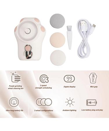 Electric Foot Grinder Digital Display Professional Electric Foot Grinder Exfoliation Multi-Purpose for Salon (White) - Buy Online on SooperMarket.com
